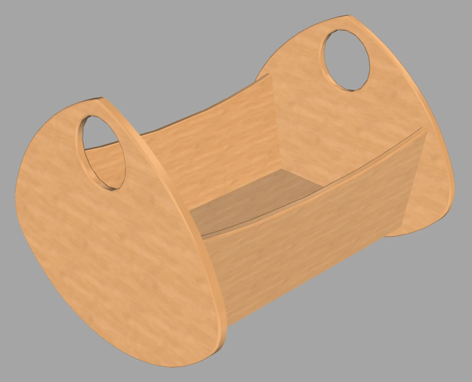 Baby doll carriage, rendered view