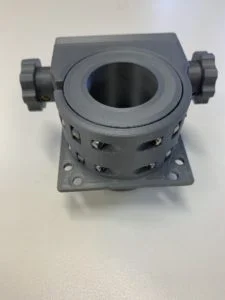 Crayford focuser 3D render, racked in