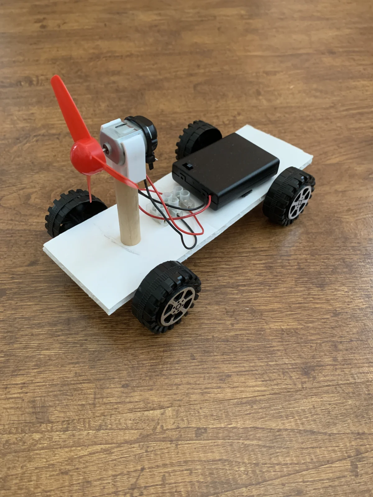 Fan powered toy car, 3D render