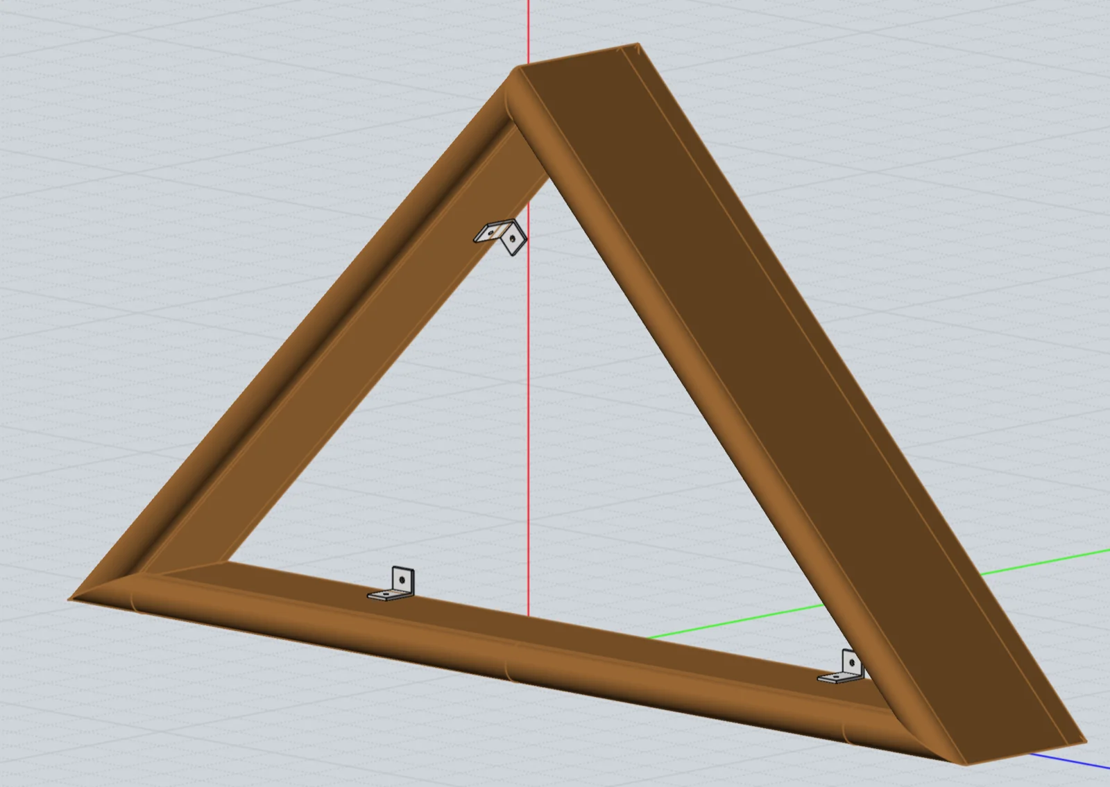 Flag display case, angled 3D CAD render