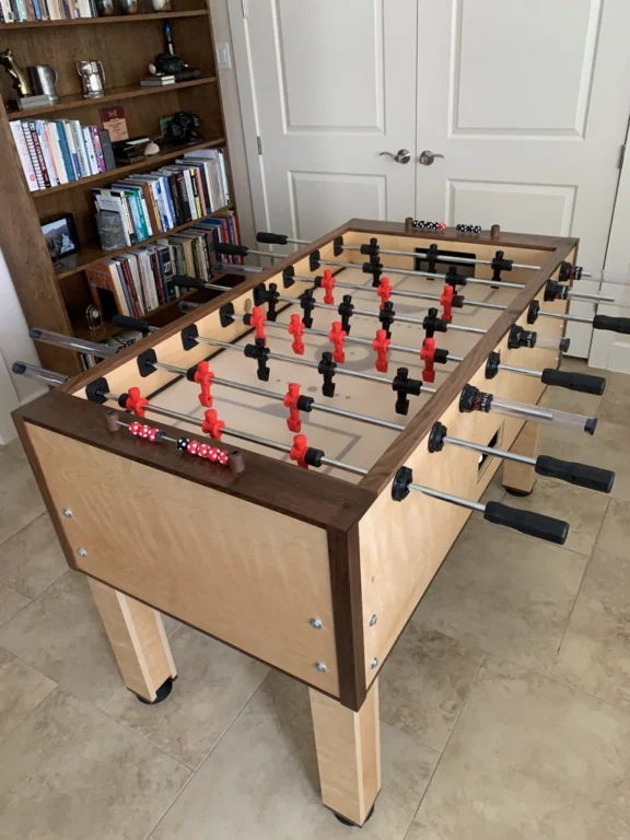 Custom foosball table with plans