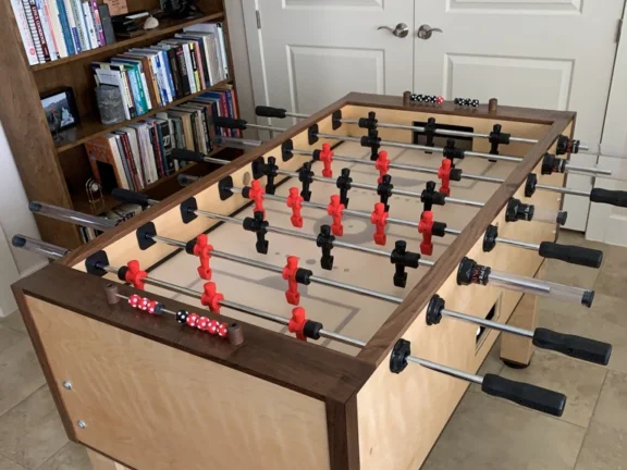Custom foosball table with plans