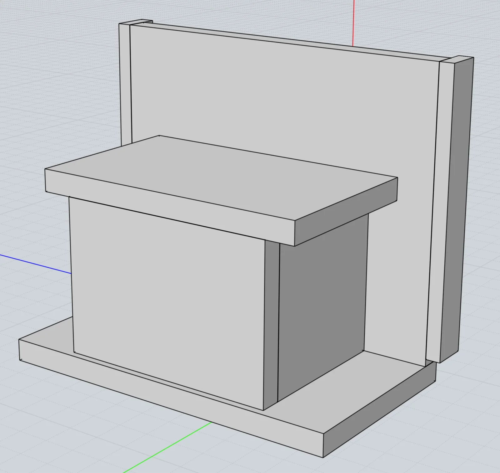 Tablesaw vertical tenon jig, 3D CAD render