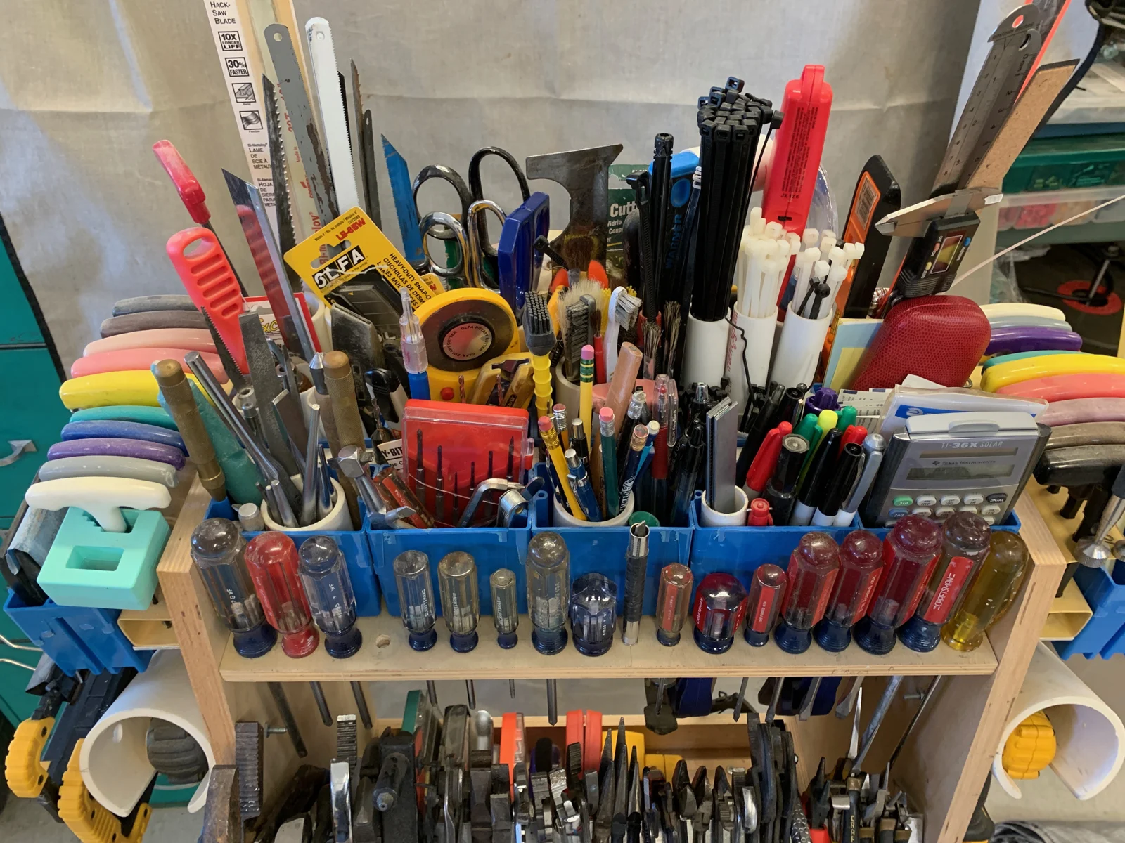 Vertical tool cart, build photo